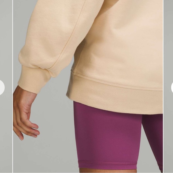 Lululemon- Perfectly Oversized WORDMARK Crewneck- APPROX Sz 8/10- Peachy/Orange - Picture 8 of 16